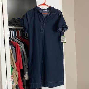 Denim short sleeve dress
